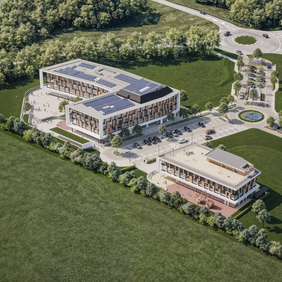 Ecole Moser Nyon - vue du ciel